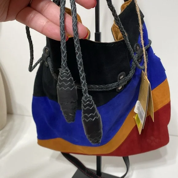 Patricia Nash Suede & Leather Colorblock Bag - Picture 3 of 16